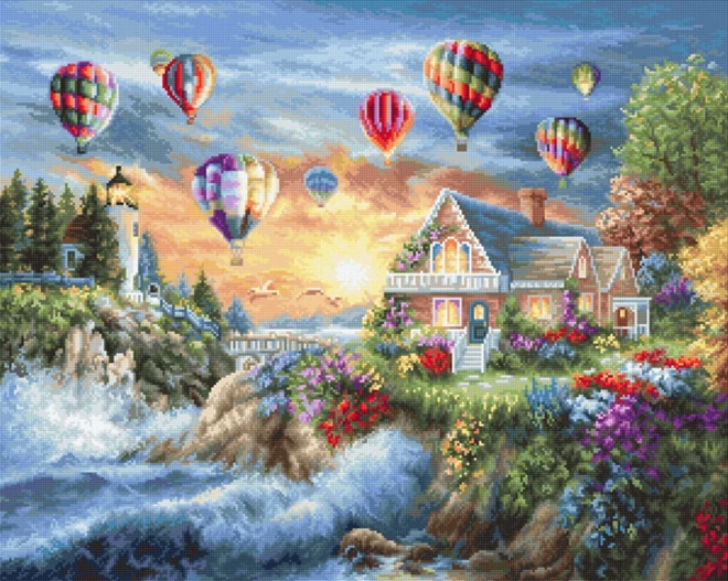 Balloons over a bay (พิมพ์ลาย)