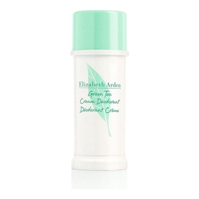 Elizabeth Arden Green Tea Cream Deodorant 43g/40ml ครีมระงับกลิ่นกายพร้อมบำรุงในขั้นตอนเดียว เนื้อครีมเนียนนุ่ม กลิ่นหอมแนวซิตรัสสดชื่นจากชาเขียว ช่วยปกป้องผิวใต้วงแขนยาวนาน แห้งไวสบายผิว ไม่เป็นคราบเหลือง เหมาะสำหรับทุกสภาพผิว ผสานสารบำรุงให้ผิวเรียบเนีย