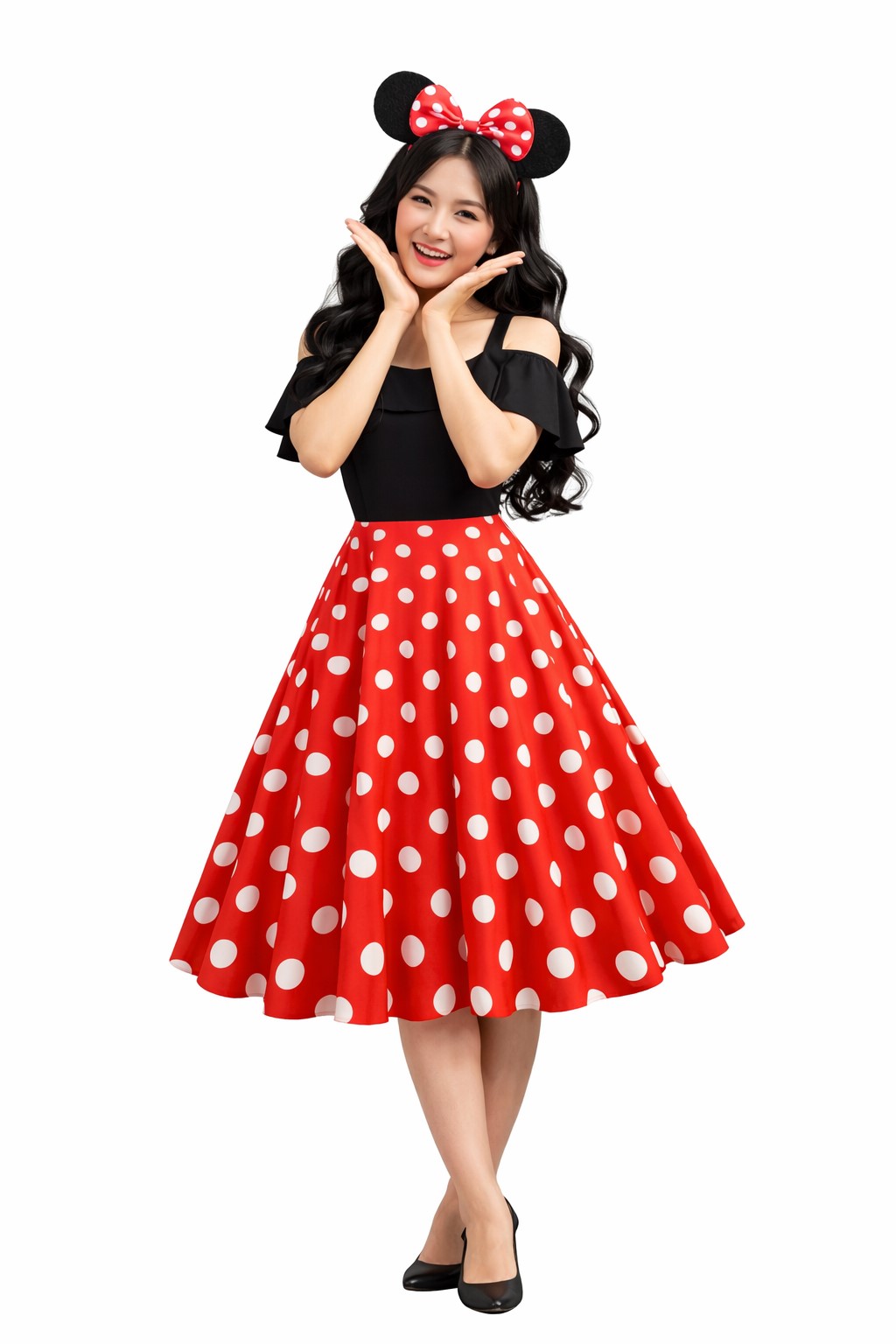 ++พร้อมส่ง++ชุดมินนี่เมาส์ ชุดมินนี่สุดน่ารัก