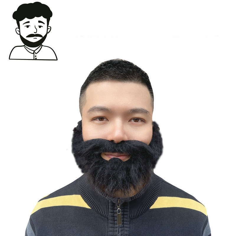 ++พร้อมส่ง++หนวดเคราสีดำสั้น