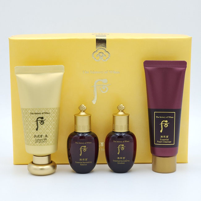 The History of Whoo MI Luxury BB Cream SPF20/PA++ Special Set เซ็ทบีบีครีม ที่แถมชุดบำรุงผิวขนาดทดลอง 3 ชิ้นบีบีครีมสูตรสมุนไพรเกาหลีระดับราชสำนัก มี 3 คุณสมบัติในหนึ่งเดียว (ต่อต้านริ้วรอย, เพิ่มความกระจ่างใส, ปกป้องผิวจากแสงแดด) ปรับผิวให้เรียบเนียนเปล่