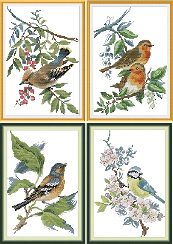 Bird on the branch (ไม่พิมพ์/พิมพ์ลาย)