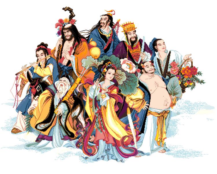 แปดเซียนเหยียบเมฆา (พิมพ์ลาย)