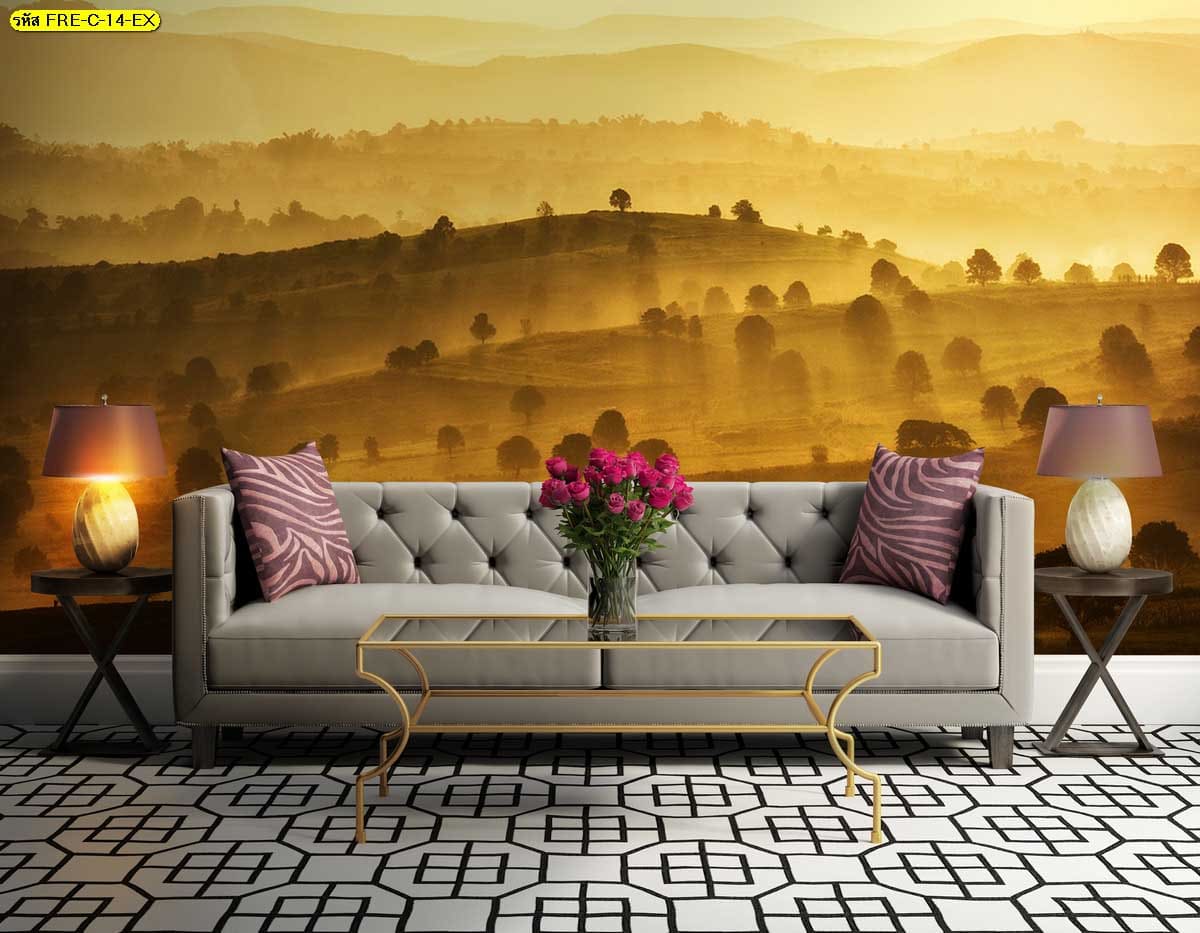 มอบความหรูหราด้วยแสงทองของรุ่งอรุณบนเนินเขา เสริมพลังบวกและเอกลักษณ์ให้ห้องรับแขกของคุณ