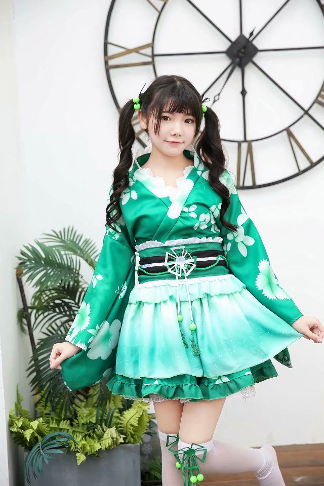++พร้อมส่ง++ชุดกิโมโน love live กิโมโนญี่ปุ่นสั้น สวยมากๆ