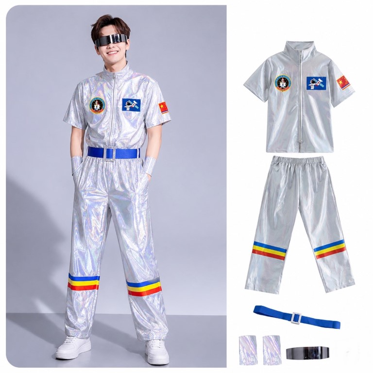 ++พร้อมส่ง++ชุดนักบินอวกาศสีเงิน ชุดนาซ่า ชุด NASA ชุดอพอลโล่