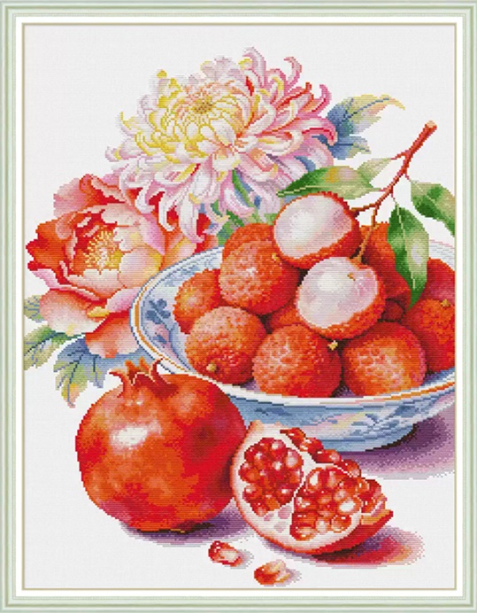 Pomegranate and Lychee (พิมพ์ลาย)