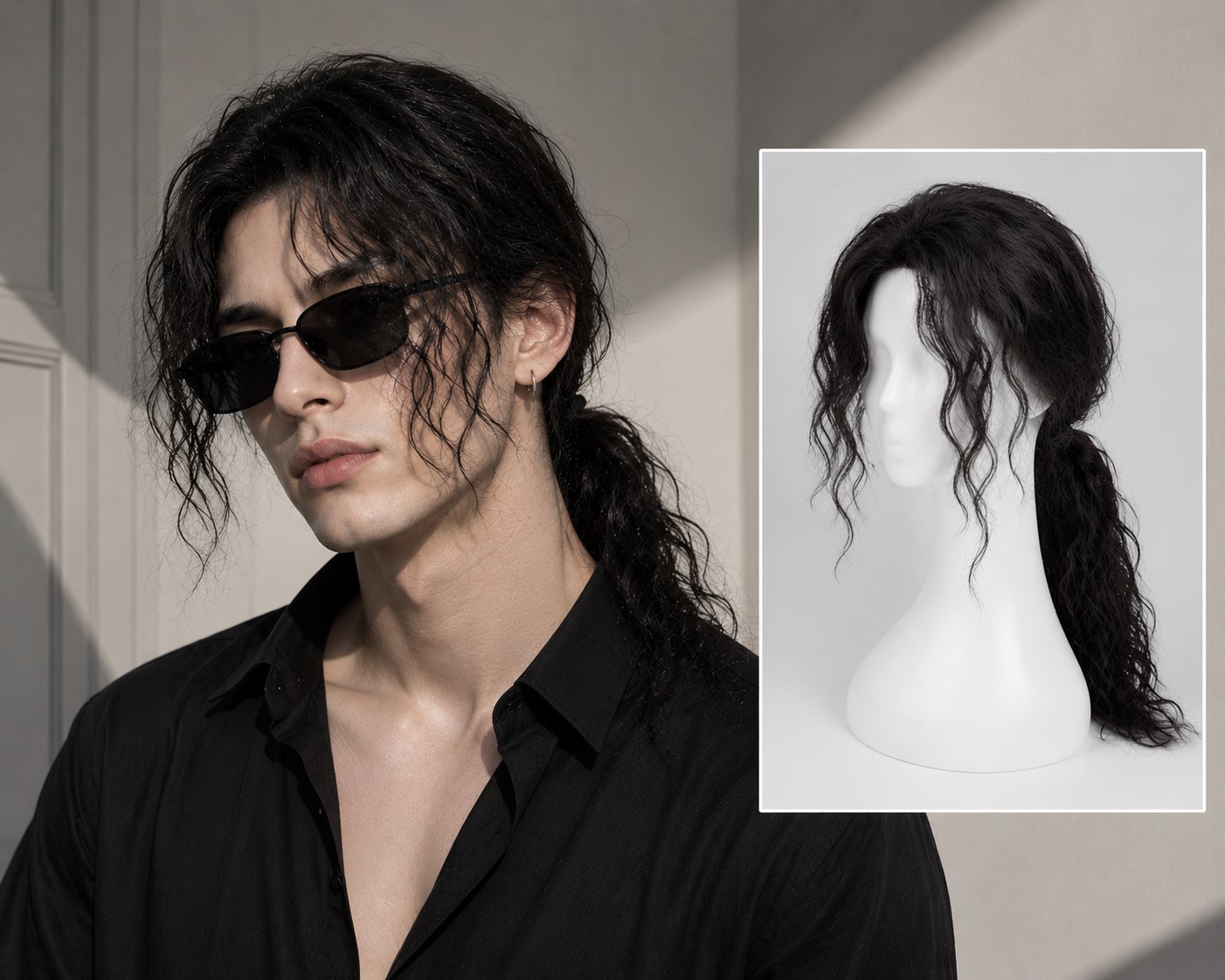 ++พร้อมส่ง++วิกผมไมเคิล แจ็กสัน (Michael Jackson) ราชาแห่งเพลงป็อป 