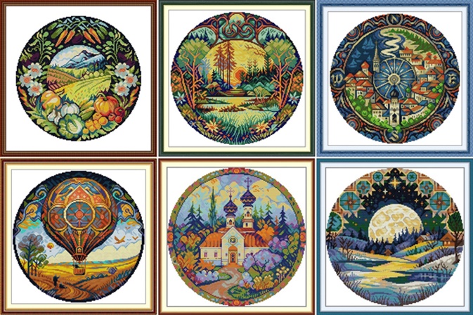 Round landscape (ไม่พิมพ์/พิมพ์ลาย)