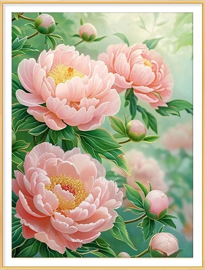 Peony Flowers (พิมพ์ลาย)