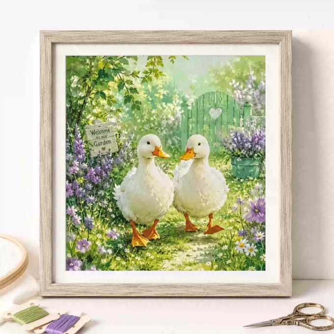 Little Duck in the Garden (พิมพ์ลาย)