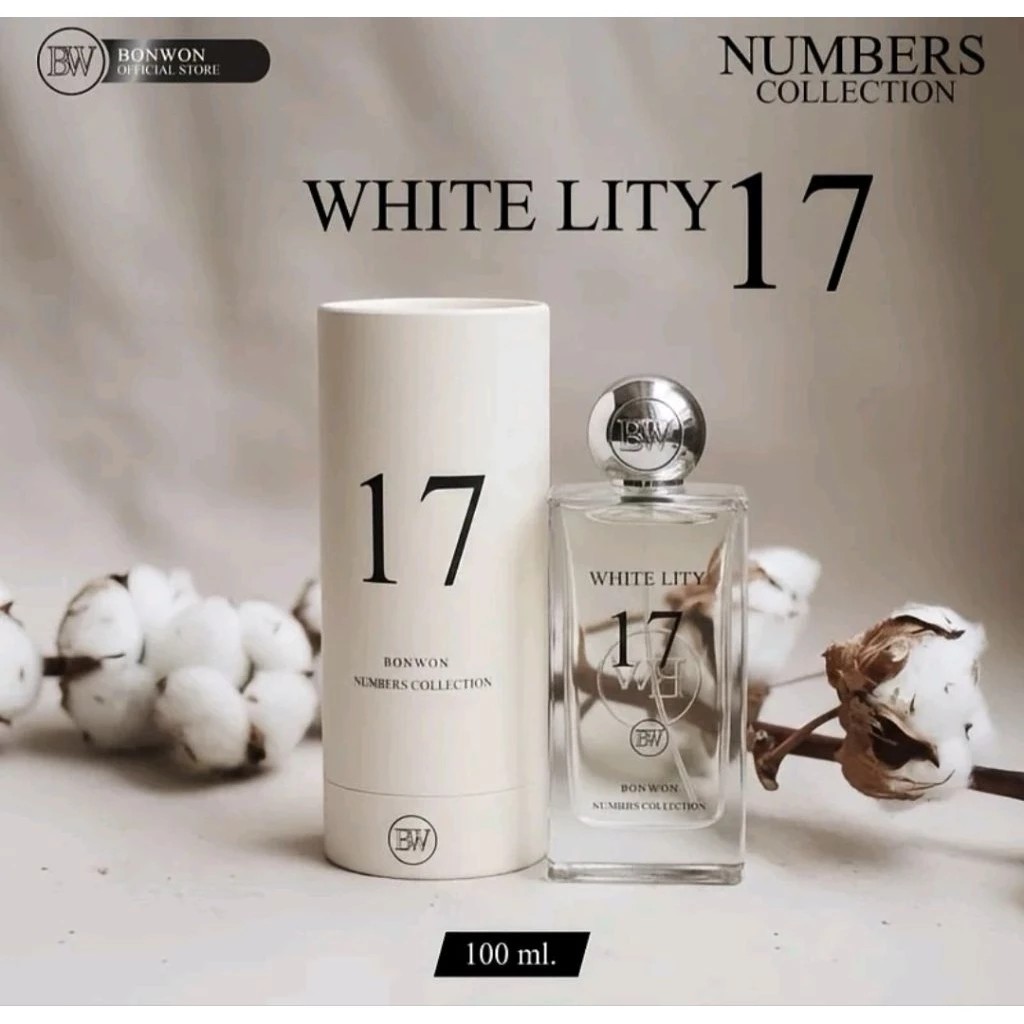 น้ำหอมบอนวอน  Bonwon No.17 White Lity 💥( พร้อมกล่อง )💥 Numbers Collection Perfume 100 ml. ของแท้ 100%