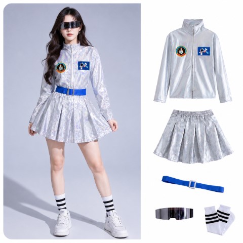 ++พร้อมส่ง++ชุดนักบินอวกาศสีเงิน ชุดนาซ่า ชุด NASA ชุดอพอลโล่