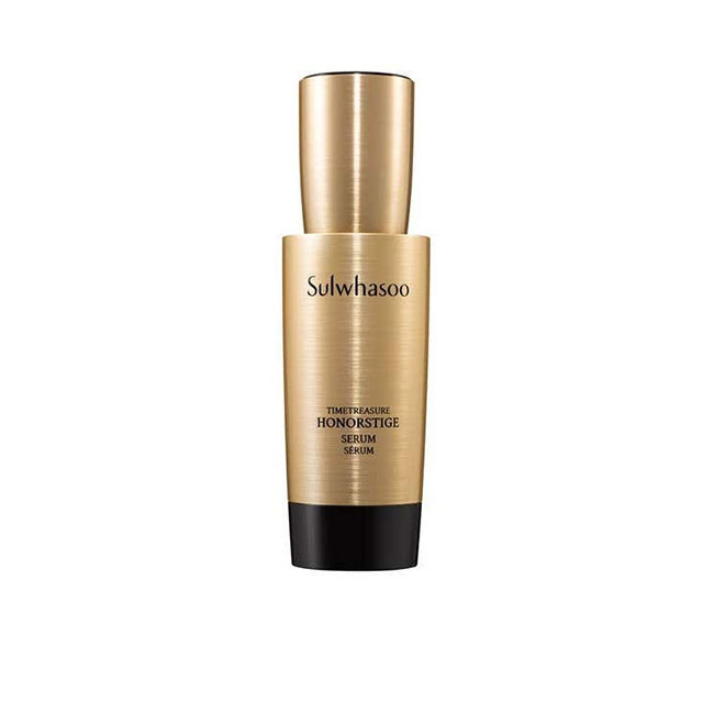 Sulwhasoo Timetreasure Honorstige Serum 40 ml. เซรั่มต่อต้านริ้วรอยระดับเพรสทีจ รังสรรค์ความงามให้กับผิวด้วยพลังความอ่อนเยาว์ที่ไร้ขีดจำกัดจากสารสกัดเห็ดหลินจือสีแดง ผสาน Active Ginseng CellTM เทคโนโลยีล่าสุดจากโซลวาซู