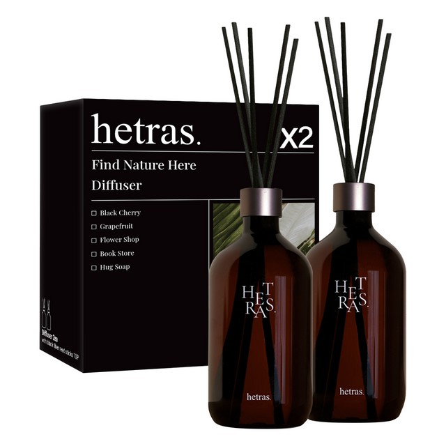 Hetras Premium Reed Diffuser Pack500ml x 2ขวด ก้านไม้หอมปรับอากาศเฮทรัสที่แบมแบมเลือกใช้ กลิ่นหอมออกแบบโดยนักปรุงน้ำหอมมืออาชีพ เป็นผลิตภัณฑ์ยอดฮิตอันดับหนึ่งจากเกาหลี ที่โดดเด่นเรื่องความคุ้มค่าและกลิ่นหอมฟุ้งกระจายทั่วห้องช่วยเพิ่มกลิ่นหอมและบรรยากาศภาย