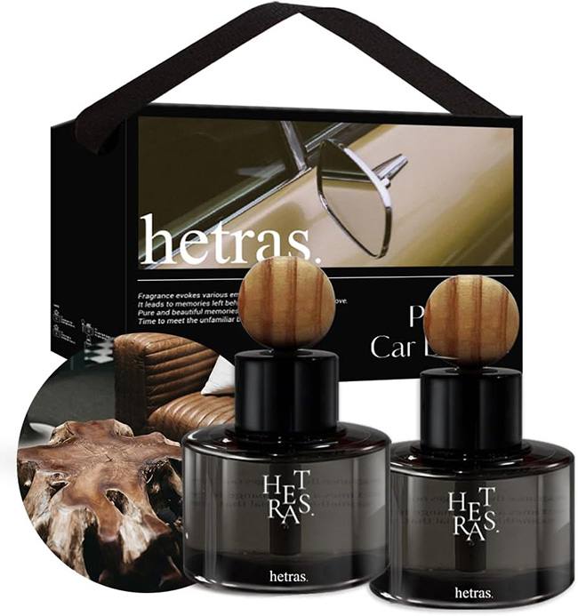 Hetras Premium Car Diffuser Pack 77ml x 2ขวด กลิ่น Hotel Wood น้ำหอมปรับอากาศรถยนต์ยอดฮิตจากเกาหลี ที่ออกแบบกลิ่นโดยนักปรุงน้ำหอมมืออาชีพ หอมแนววู้ดดี้หรูหราเหมือนล็อบบี้โรงแรม 5 ดาว กลิ่นที่แบมแบม GOT7 ใช้เปลี่ยนบรรยากาศในรถให้หอมเหมือนก้าวเข้าโรงแรมหรู 