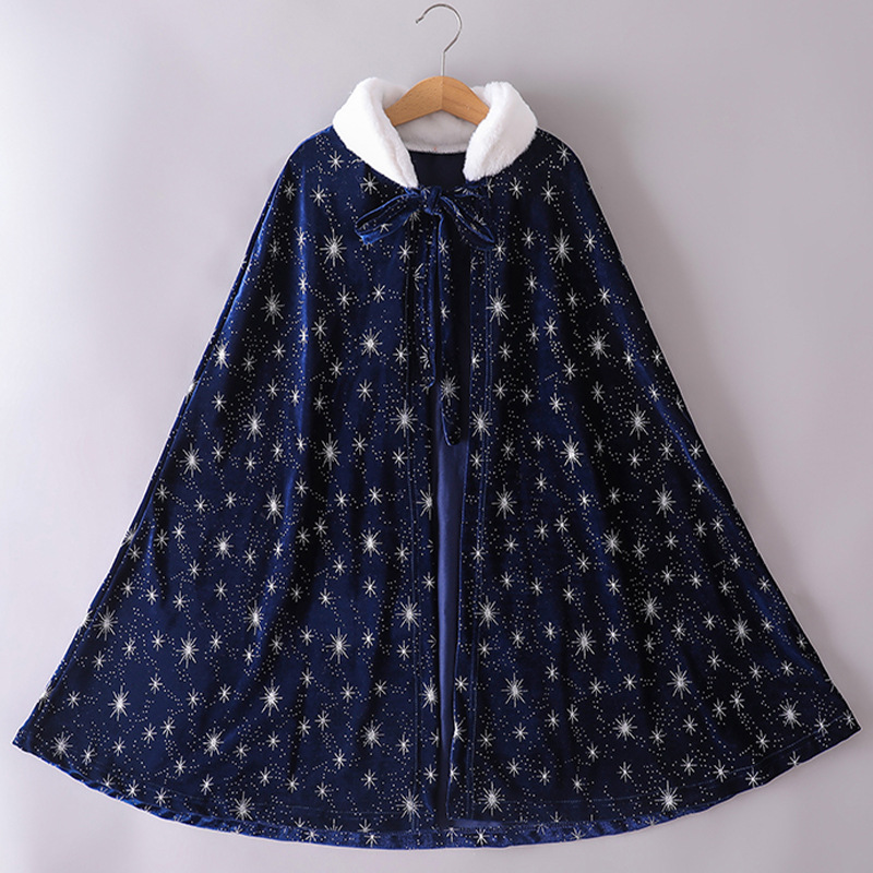 ++พร้อมส่ง++ ผ้าคลุมเจ้าหญิง ผ้าคลุมเอลซ่าอันนาเด็ก ผ้าคลุมยาว ผ้าคลุมElsa เด็ก สวยอลังการมาก