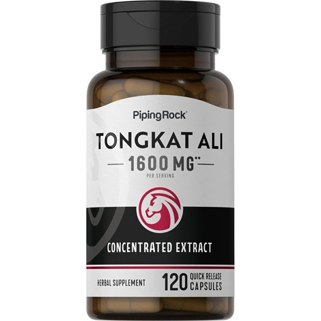 Piping Rock Tongkat Ali 1600 mg 120 Capsules ผลิตภัณฑ์อาหารเสริมสมุนไพร ที่สกัดจากรากตองกัตอาลี ชนิดแคปซูลแบบดูดซึมเร็ว บำรุงกำลัง ช่วยบำรุงร่างกายให้แข็งแรง เพิ่มประสิทธิภาพการไหลเวียนของเลือด ลดภาวะวัยทองในผู้ชาย และผู้หญิง ปราศจากส่วนผสมดัดแปลงพันธุกรร