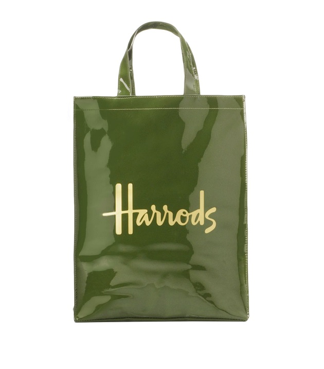 กระเป๋า Harrods  Medium Logo Shopper Bag (Green) (กระดุม)***พร้อมส่ง
