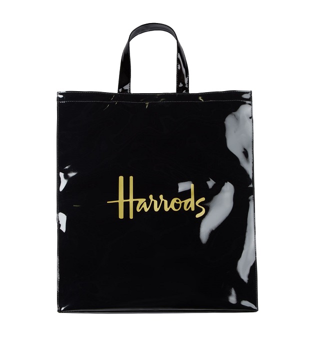 กระเป๋า Harrods รุ่น Large Logo Shopper Bag สีดำ (กระดุม)  ***พร้อมส่ง