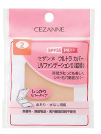 **พร้อมส่ง** แป้ง Cezanne Ultra Cover UV Foundation II SPF35 PA++(รีฟิว)1 แป้งญี่ปุ่นตลับชมพู ผสมรองพื้น ปิดผิวเนียนเรียบสนิทและคุมความมัน เนื้อแป้งเนียนละเอียด 