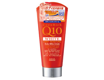 Kose CoenRich Q10 WHITE Body Milky Cream 160 g โลชั่นครีมน้ำนมทาตัว สินค้าคุณภาพจากญี่ปุ่น แบรนด์ KOSE เนื้อครีมน้ำนมซึมซาบเร็ว ไม่ทำให้เหนียวเหนอะหนะ เพื่อผิวกายที่ดูอ่อนเยาว์