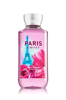Bath & Body Works Paris Amour Shea & Vitamin E Shower Gel 295ml. เจลอาบน้ำหอมติดกายตลอดวัน กลิ่นหอมเหมือนน้ำหอมเคาน์เตอร์แบรนด์หรู มีกลิ่นของดอกทิวลิปผสมกับกลิ่นแชมเปญนุ่มๆ เย้ายวนกลิ่นไอเมืองแฟชั่นให้ความรู้สึกหรูหรามีระดับ
