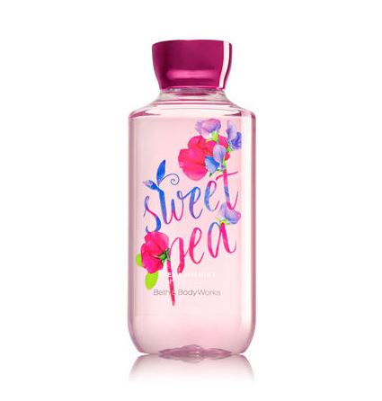 Bath & Body Works Sweet Pea Shea & Vitamin E Shower Gel 295ml. เจลอาบน้ำ กลิ่นดอกสวีทพี หอมหวานสดใส คล้ายเยลลี่สีชมพูในถ้วยใส ด้วยความหอมน่ารักสดใสซุกซน ทำให้กลิ่นนี้เป็นที่ติดใจของสาวๆวัยรุ่นจนยากจะเปลี่ยนใจเลยค่ะ