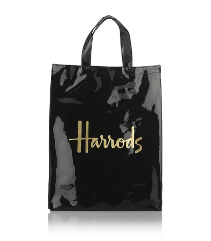 กระเป๋า Harrods รุ่น  Medium Logo Shopper Bag  สีดำ  (กระดุม)***พร้อมส่งุ