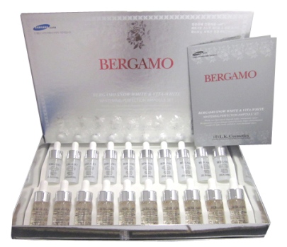 Bergamo Snow White&Vita-white Whitening Perfection Ampoule Set  10 คู่