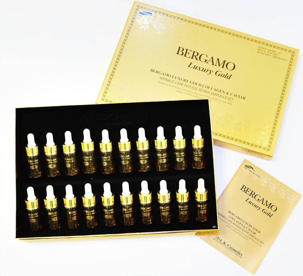 Bergamo Luxury Gold Collagen& Caviar Wrinkle Care Intense Repair set 20 ชิ้น