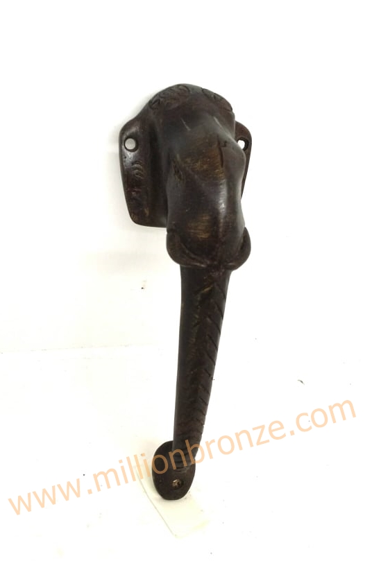 H012 มือจับประตูเนื้อทองเหลือง(หัวช้าง) Door Handle (Elephant head)