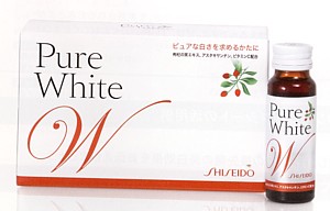 Shiseido Pure White W + Wolfberry Extract (Goji Fruit) แบบน้ำ 10 ขวดสูตรใหม่เข้มข้นมากขึ้นเพื่อความขาวใสยิ่งขึ้น เห็นผลภายใน 10 วัน