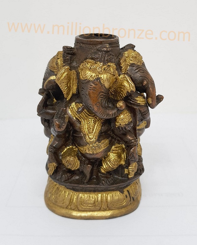 PI035 พระพิฆเนศวร เนื้อทองเหลือง Brass Ganesh