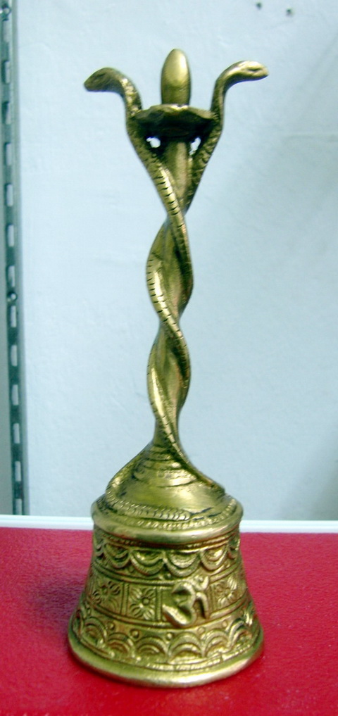 HB015 กระดิ่งทองเหลือง อินเดีย 6 cm Bronze Handbell from India