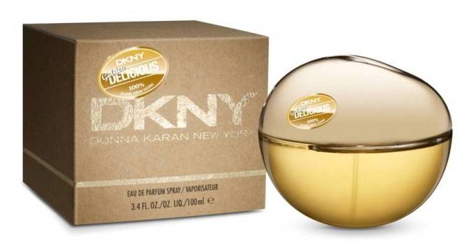 DKNY Golden Delicious for women EDP 100 ml. ฉลองความหรูหราและความงดงามด้วยกลิ่นหอมหลากหลายของสไตล์ juicy ของแอปเปิ้ล 'Golden delices' พร้อมด้วย Orange Blossom และ Mirabelle plum พร้อมกลิ่นหอมของกุหลาบขาว, ดอกลิลลี่ Cas