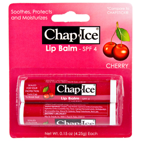 Chap Ice Lip Balm Cherry SPF 4 ขนาด 4.25 g (แพ็คคู่) กลิ่นเชอรรี่ ลิปบำรุงที่มี SPF 4 ป้องกันริมฝีปากจากแสงแดดและช่วยให้ริมฝีปากชุ่มชื่น