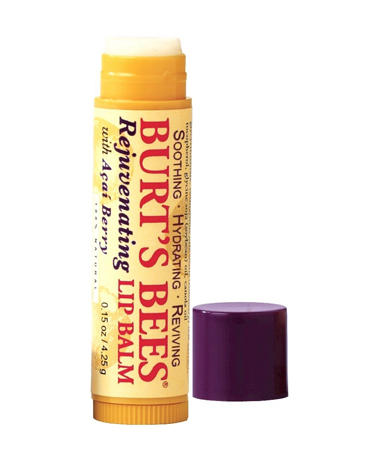 BURT'S BEES : Rejuvenating Lip Balm with Acai Berry ซุปเปอร์ลิปบาล์ม สูตร Acai Berry อุดมไปด้วยสารต่อต้านอนุมูลอิสระมากกว่าองุ่นแดงถึง 15 เท่า บำรุงและคืนความอ่อนเยาว์ให้กับริมฝีปาก