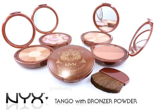 ** พร้อมส่ง **NYX Tango With Bronzing Powder บรอนเซอร์เนื้อเนียนประกายชิมเมอร์วิ้งๆนิดๆ ให้สีน้ำตาลทองดูเซ็กซี่ เป็นธรรมชาติ พร้อมแปรงปัดแก้มในตลับ ทำให้ได้ลุคโกลด์ สามารถใช้ปัดทั้งใบหน้าและผิวกาย ใช้เป็นทั้งบรัชออนและบรอนเซอร์