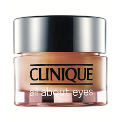 CLINIQUE All About Eyes 15ml. ครีมเจลที่อุดมด้วยความชุ่มชื่นทำให้ผิวบริเวณรอบดวงตาสบายและผ่อนคลาย ช่วยลดรอยคล้ำรอบดวงตา ริ้วรอย และรอยบวมใต้ตา ในขณะเดียวกันปกป้องผิวรอบดวงตาที่บอบบางให้แข็งแรงขึ้น ทำให้ผิวบริเวณรอบดวงตาดูเรียบเนียนขึ้น เนื้อเจ