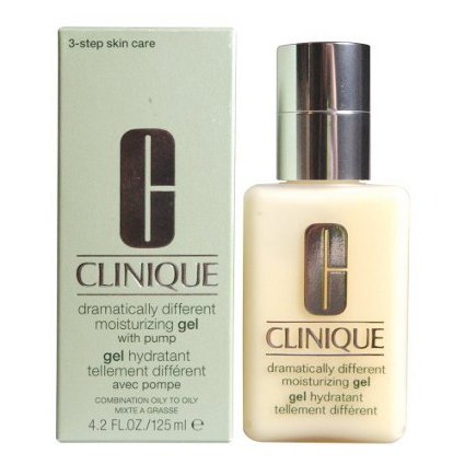 CLINIQUE Dramatically Different Moisturizing Gel 125ml. มอยส์เจอไรเซอร์สูตรเนื้อเจลนุ่มนวลปราศจากน้ำมัน ซึมเข้าสู่ผิวได้อย่างง่ายดาย สูตรสำหรับผิวสำหรับผู้ที่ผิวมันถึงมันมาก (ผิวประเภทที่ 3 และ 4) ช่วยเพิ่มความสมดุลย์ของความชุ่มชื่นตามธรรมชาติ