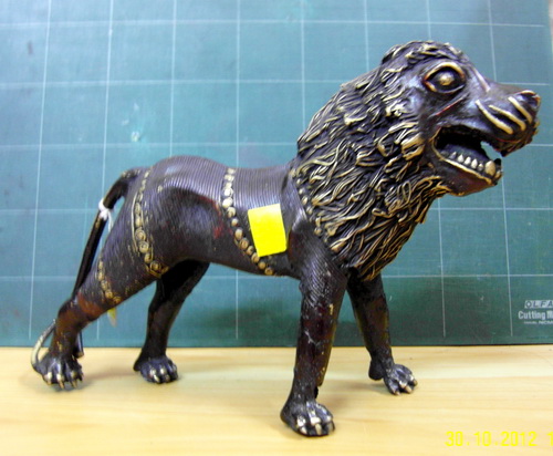 A017 สิงโต งานทองเหลือง Brass Lion