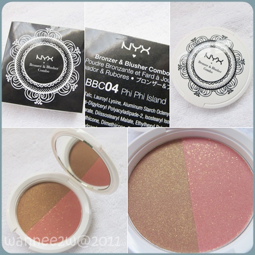 ** พร้อมส่ง **ราคาพิเศษ NYX Bronzer & Blusher Combos # BBC04 Phi Phi Island บร้ชออนสีสวยพร้อมบรอนด์เซอร์เพิ่มมิติให้ใบหน้า เมื่อต้องแสงแดดหรือแสงไฟ ให้หน้าแลดูมีสุขภาพดี 