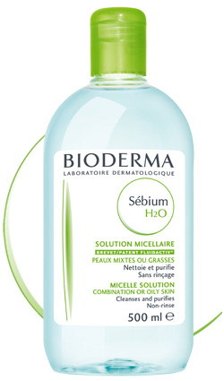 Bioderma sebium H2O ขนาด 500ml (ฝาสีเขียว) ผลิตภัณฑ์ทำความสะอาดผิวหน้า และเช็ดเครื่องสำอาง   สูตรน้ำชนิดไม่ต้องล้างออก เหมาะสำหรับผิวบอบบางและแพ้ง่าย อ่อนโยนแม้ผิวรอบดวงตา ช่วยลดปัญหาสิวผด สิวอุดตัน 