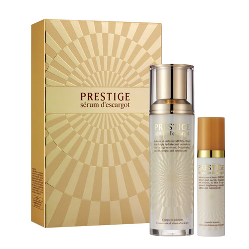 **พร้อมส่ง**It's Skin Prestige Serum D'Escargot 40ml+ Serum Eye 15ml สุดยอด เซรั่ม พรีเมี่ยม ของ It's skin ลดรอยแดงจากสิว สารสกัดที่ผลิตจากตัวหอยทากช่วยยกกระชับ ลดริ้วรอย เพิ่มความขาวเนียนชุ่มชื่น เปลี่ยนผิวให้ขาวเนียนใส เหมือนผิวกำเนิดใหม่