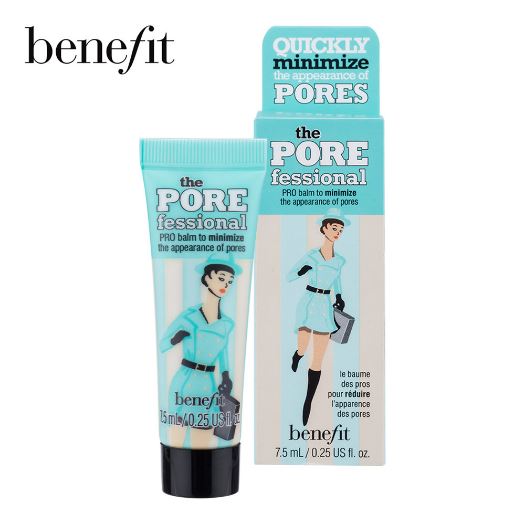 Benefit The Pore Fessional ขนาดทดลอง  7.5 ml. ไพร์มเมอร์ยอดฮิต บาล์มเนื้อบางเบาที่มีส่วนผสมของซิลิกาช่วยดูดซับความมัน กระชับรูขุมขนมีคุณสมบัติเป็นเหมือนฟิล์มบางใสเคลือบผิวหน้าไม่มัน ไม่เหนียวเหนอะหนะ