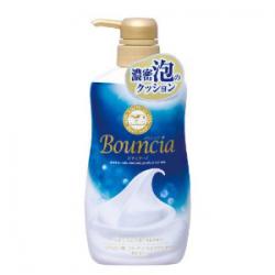 Bouncia Body Soap 550 ml. (ขวดหัวปั๊ม) ครีมอาบน้ำจากน้ำนมวัว ที่ผสานคุณค่าของ Hyaluronic Acid, Collagen และ Milk Butter ครีมฟองขาวข้นเนื้อนุ่มบำรุงผิวเนียนนุ่ม รักษาสมดุลย์มอบความชุ่มชื่นให้ผิวสดใสสุดๆ จากญี่ปุ่น ดุจการอาบน้ำนม ช่วยให้เนื้อผิว