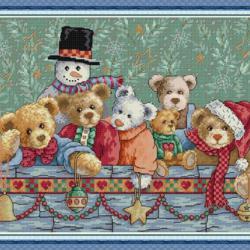 Christmas Brown Bear (ไม่พิมพ์/พิมพ์ลาย) 