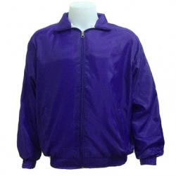 Jacket แจ็คเก็ตผ้าร่ม สีม่วง ขายส่งแจ็คเก็ตผ้าร่มราคาโรงงาน พร้อมรับสกรีน logo 093-632-6441