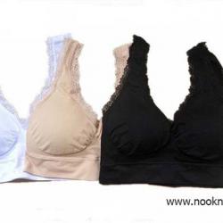 ลดราคา! Comfort bra แบบลูกไม้แบบset 3ตัว (รุ่นนี้ฟองน้ำติดกับเสื้อถอดออกไม่ได้)